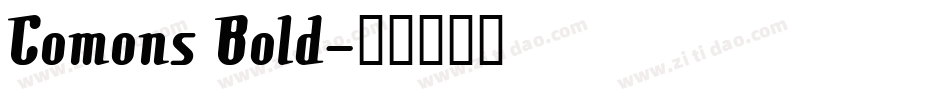 Comons Bold字体转换